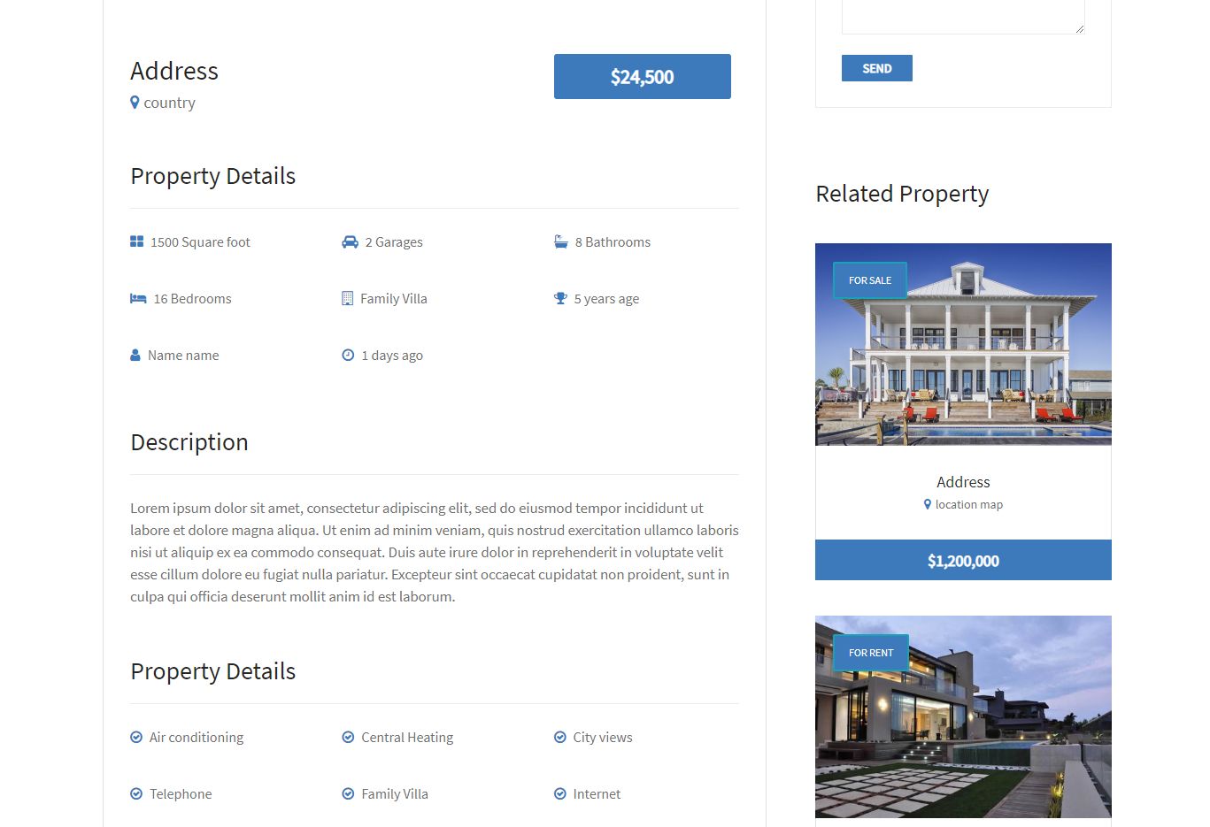 Real Estate Template HTML Template by Corinac Codester