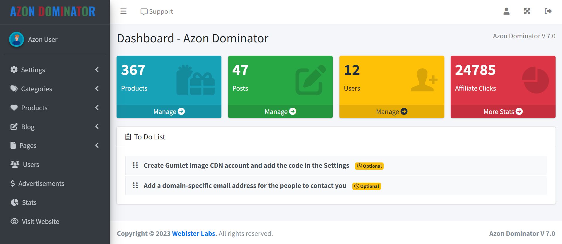 Azon Dominator Affiliate Marketing Script by DevWebister Codester