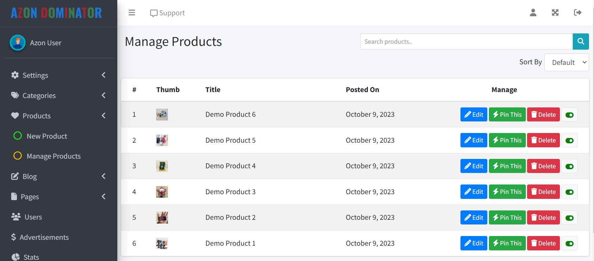 Azon Dominator Affiliate Marketing Script by DevWebister Codester