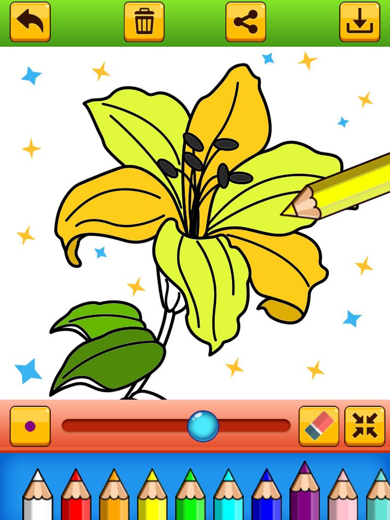 Flower Coloring Game For iOS by IQueenGames Codester