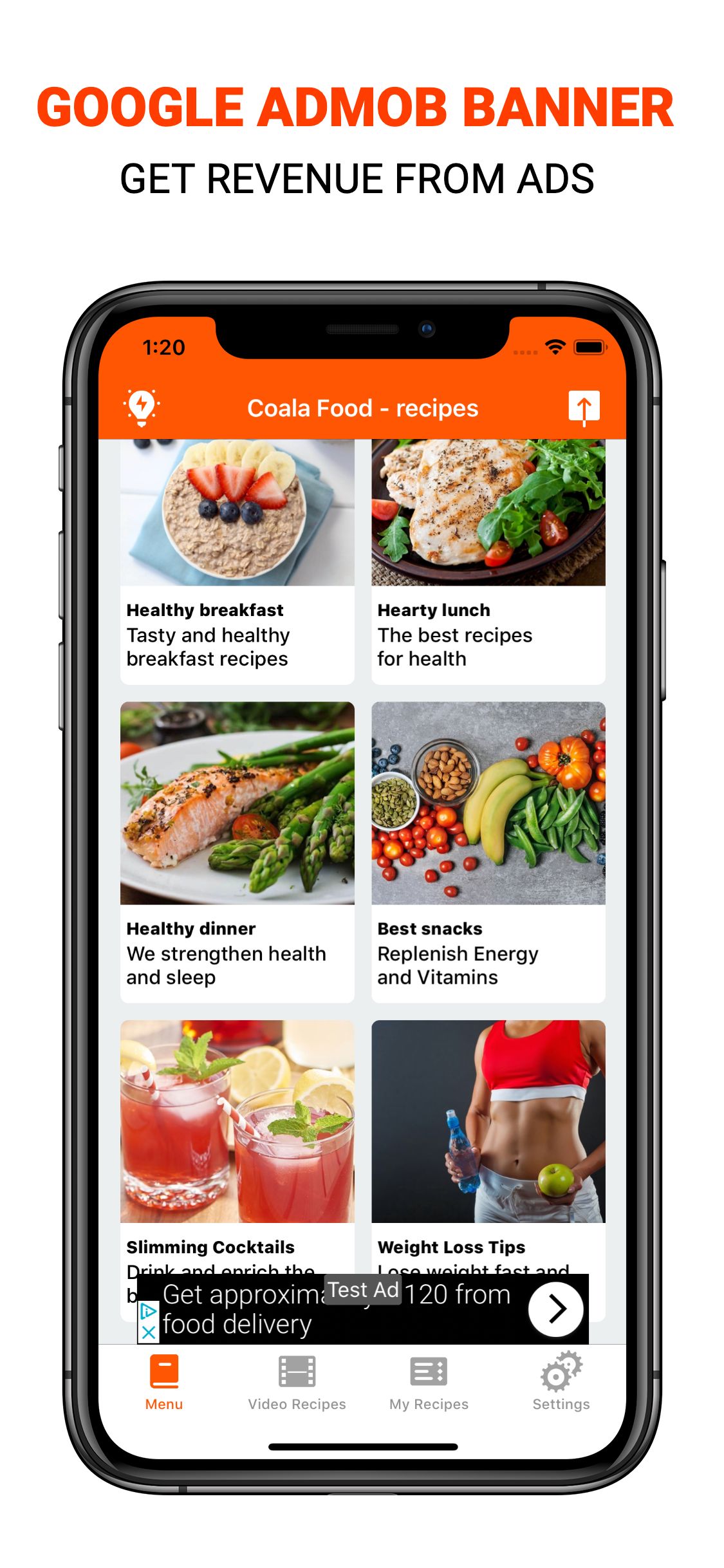 Coala Food iOS Food Recipes App by Yuradolotov Codester