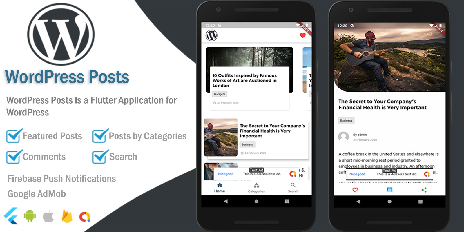 WordPress Posts Flutter by Stangisa Codester