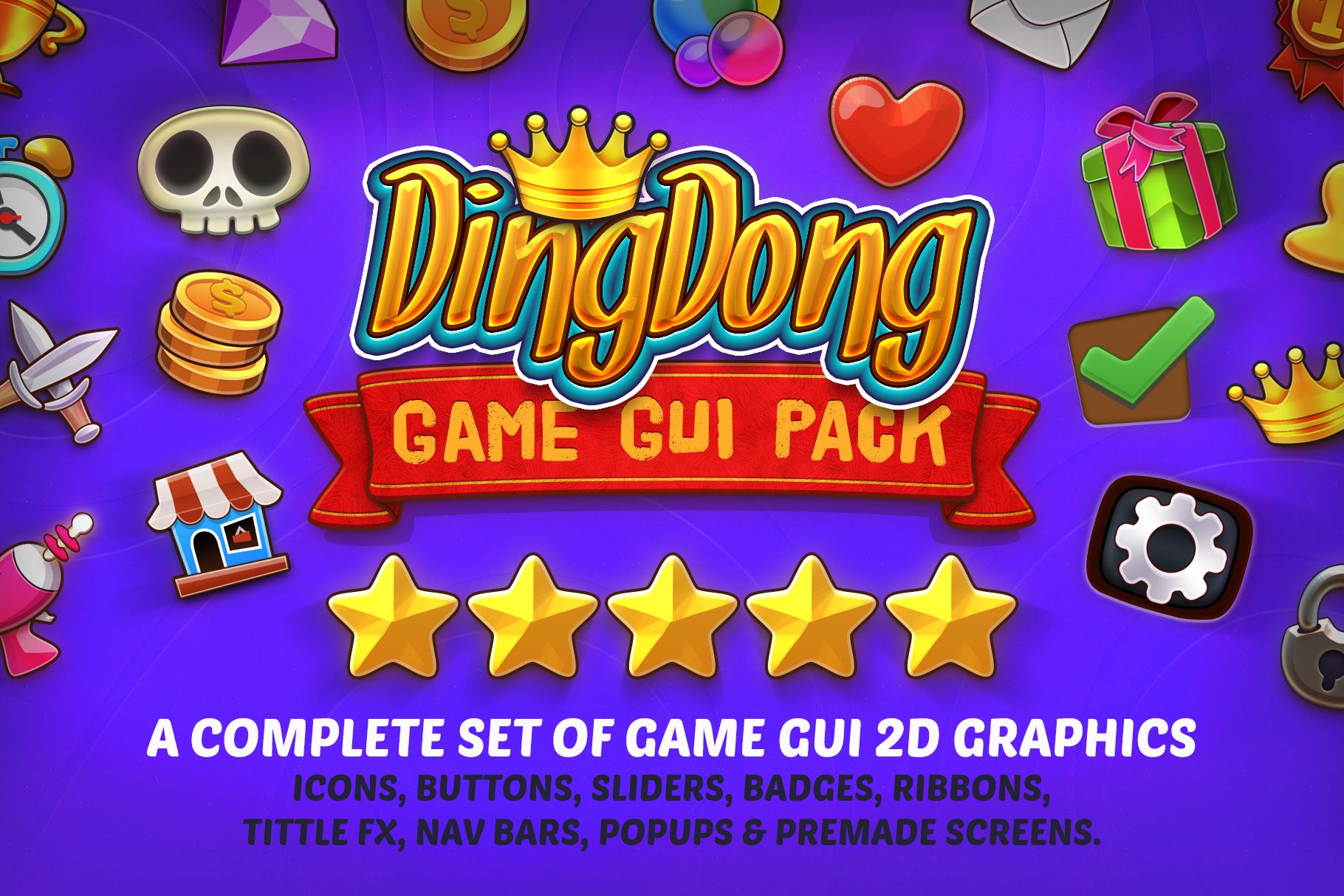 Dingdong Game GUI Pack by Weirdsgn Codester