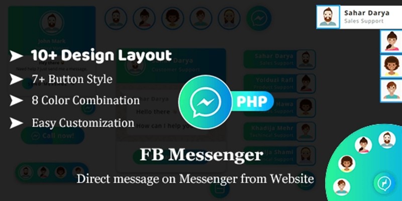 Facebook Messenger FB Messenger PHP Plugin by BlackTheme Codester