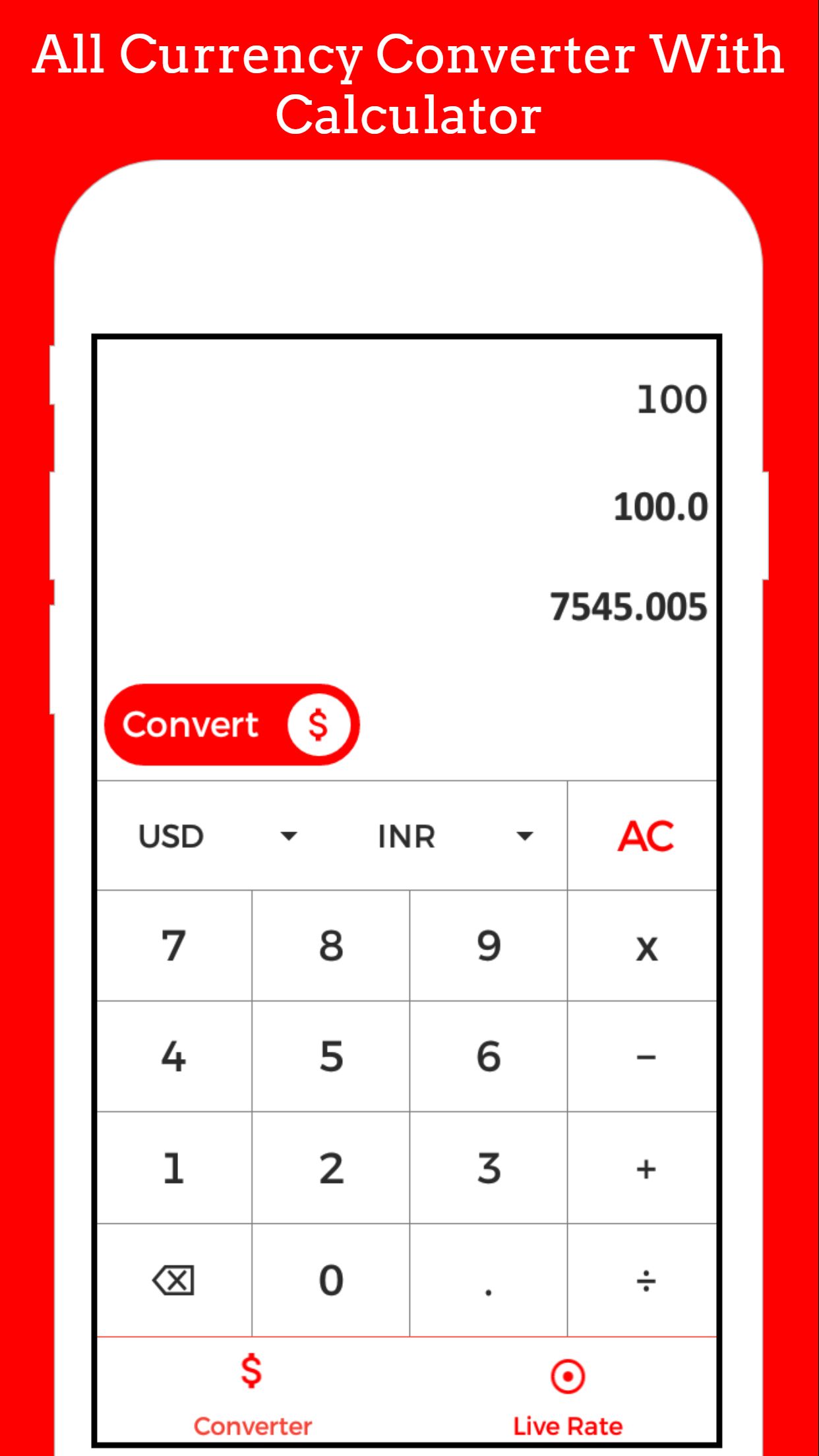All Currency Converter Calculator Android Source by LionbyteInfotech