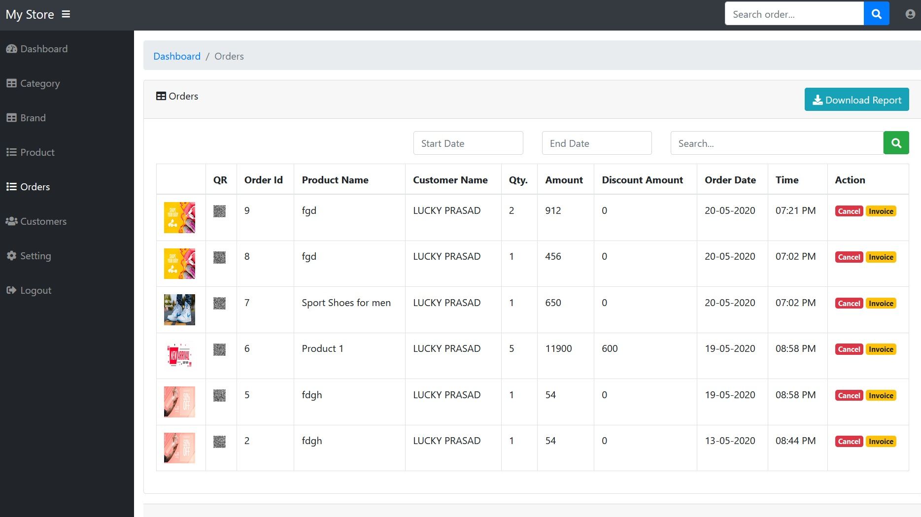 Inventory Management PHP Codeigniter by Luckyprasad Codester