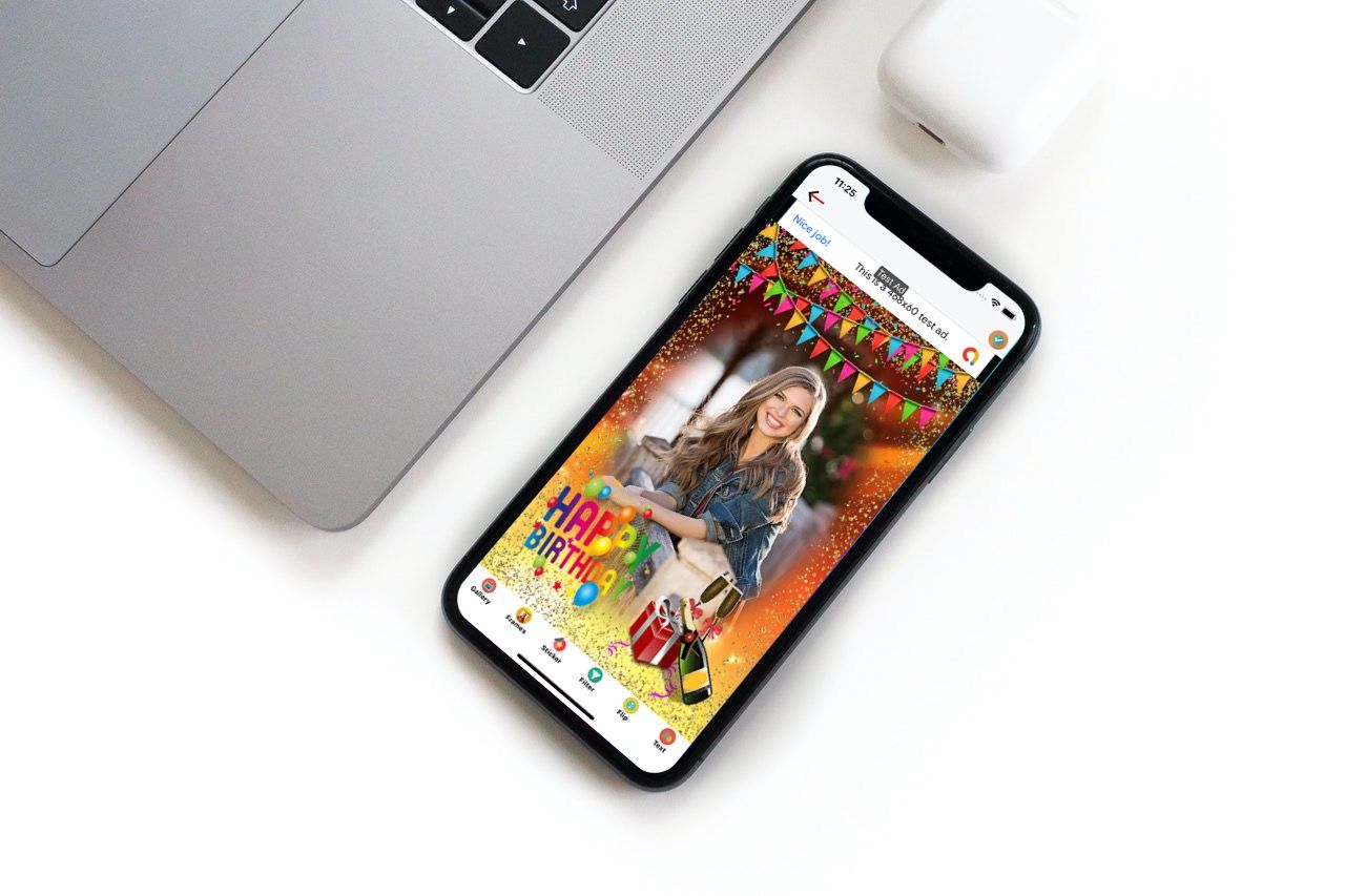 Birthday Photo Frame iOS App Template by AppKing Codester