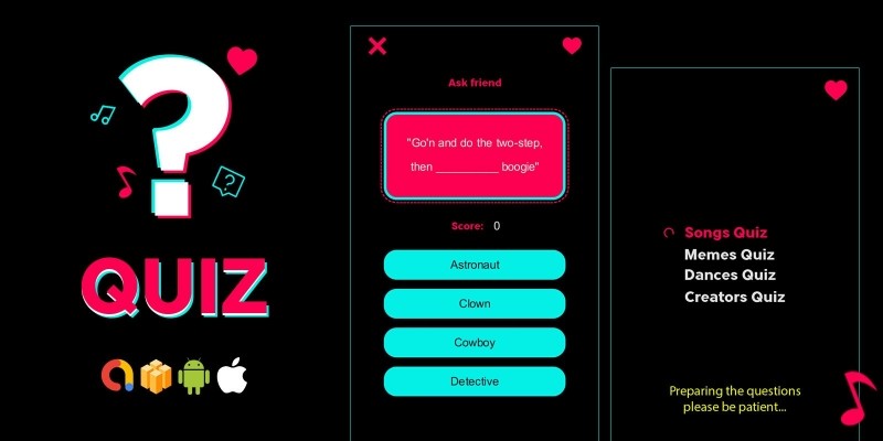Quiz Trivia For TikTok Buildbox Template by Xsto Codester