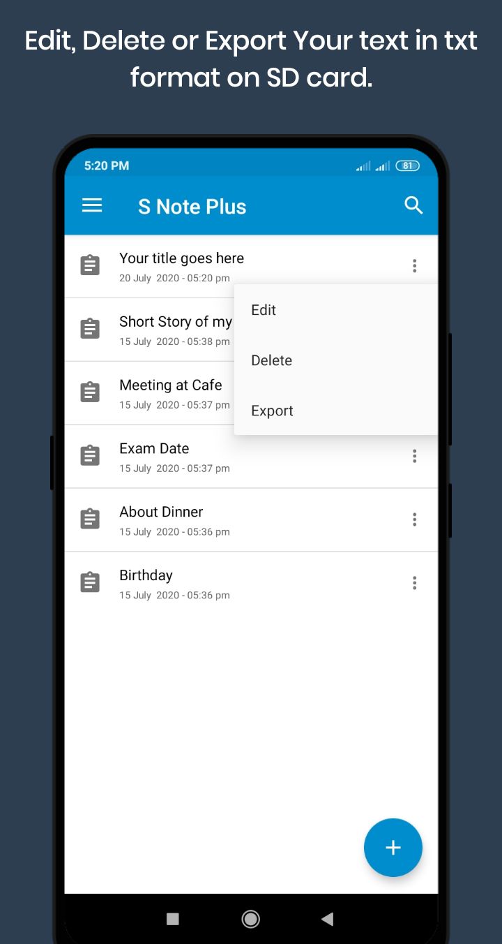 Notes App Android Studio Source Code by JPTheDeveloper Codester