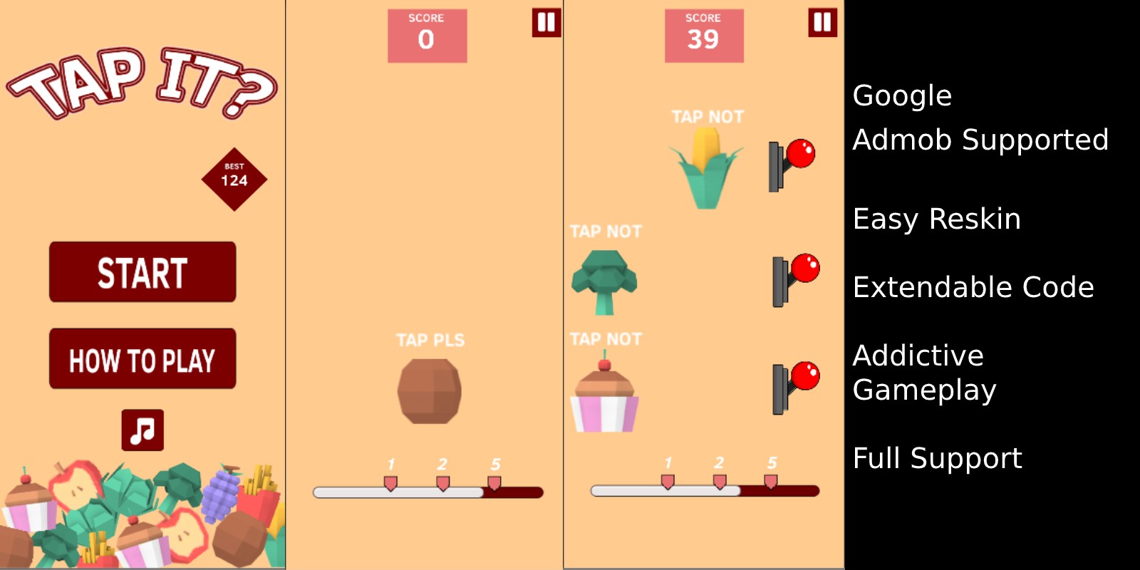 TAP IT? Click Game Unity Sample Project Template by Quochieuforwork