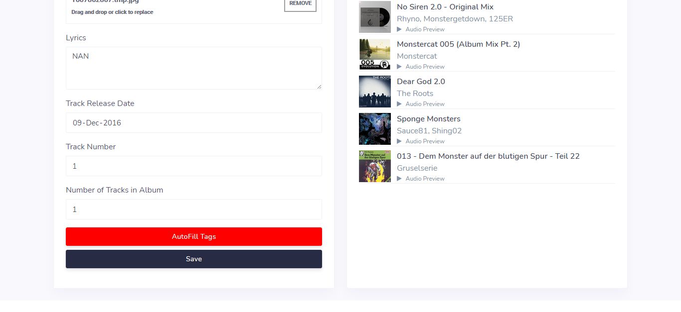 AudioTag PHP Audio Tag Editor by Logadscripts Codester