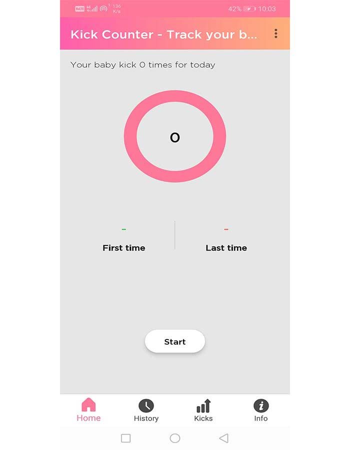 Android Baby Kick Counter Pregnancy kick Counter by OWNInfoSoft