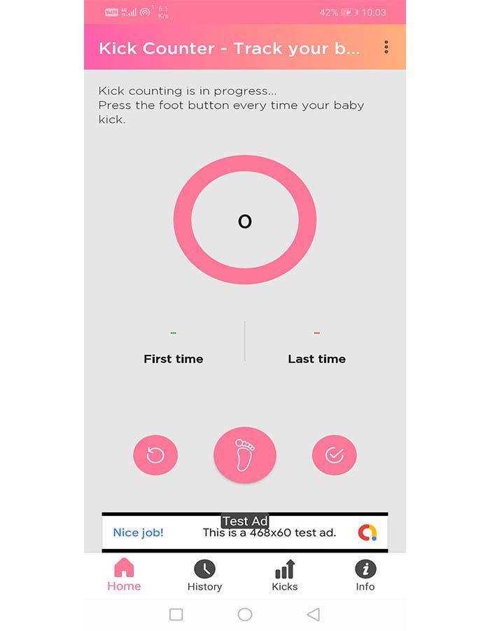 Android Baby Kick Counter Pregnancy kick Counter by OWNInfoSoft