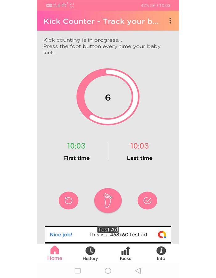 Android Baby Kick Counter Pregnancy kick Counter by OWNInfoSoft
