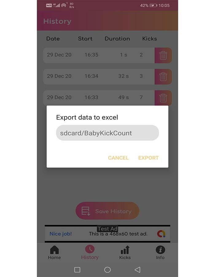 Android Baby Kick Counter Pregnancy kick Counter by OWNInfoSoft