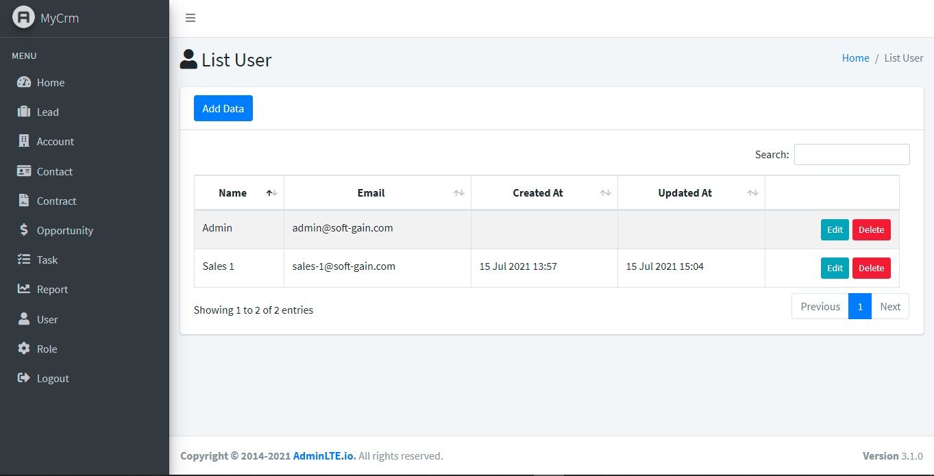 MyCRM Simple CRM web Application by Softgain Codester