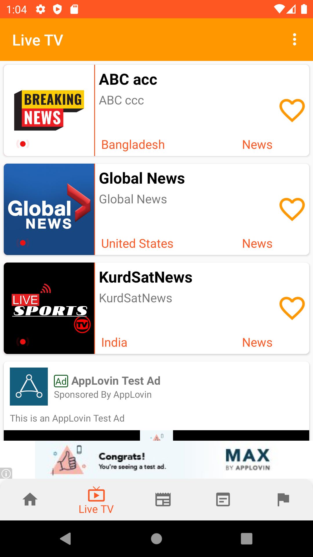 Super Live TV And News App With Admin Panel by Appobuild Codester