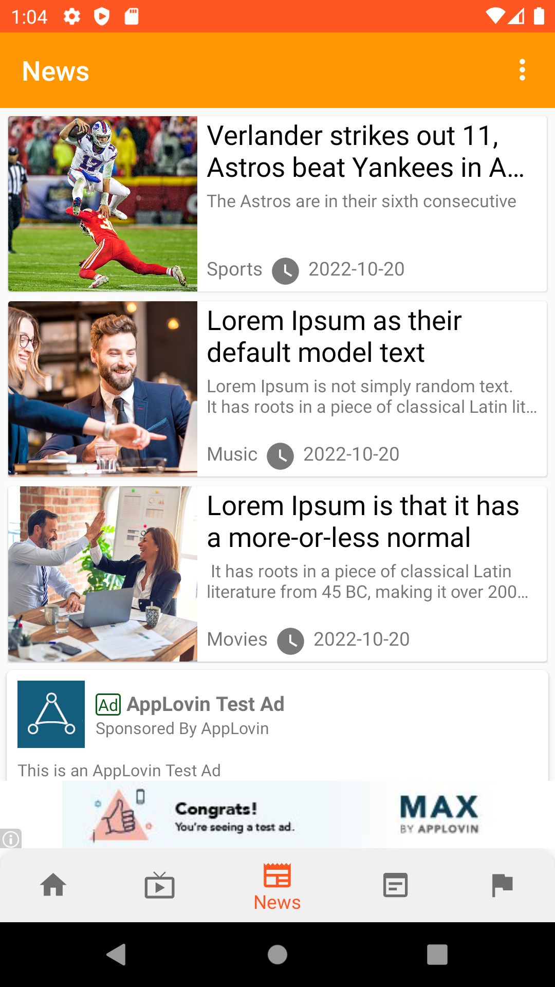Super Live TV And News App With Admin Panel by Appobuild Codester