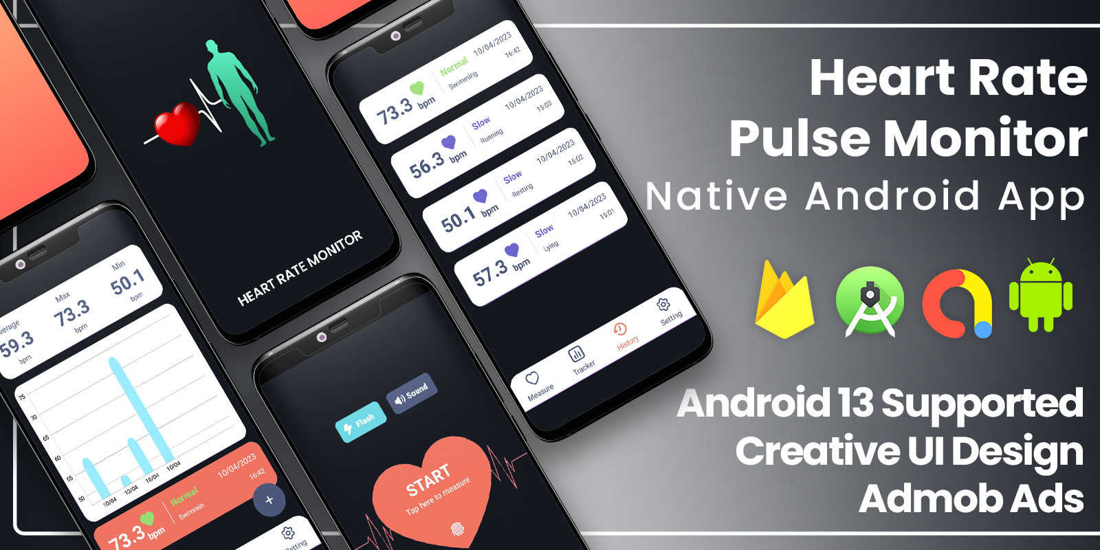 Heart Rate Monitor Android App Source Code by CelestialInfosoft