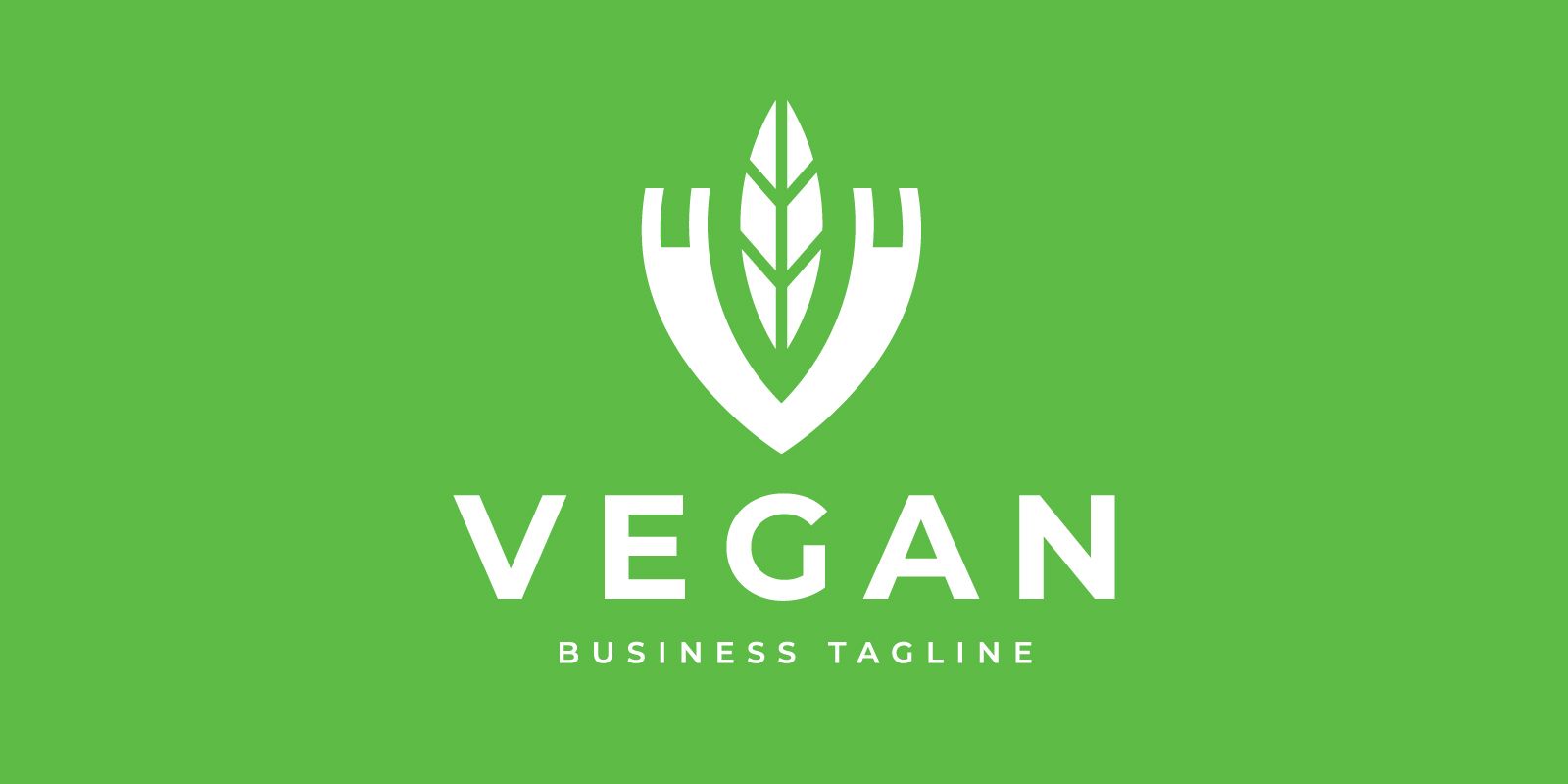 Vegan Letter V Logo Template by Ardies Codester