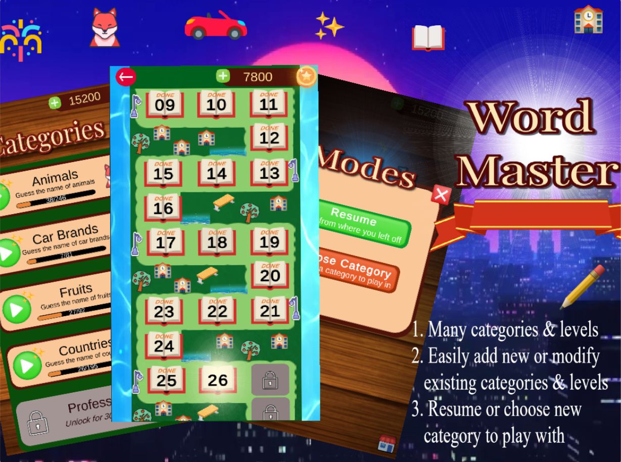 Word Master Word Game Unity Complete Project by MashStudios Codester
