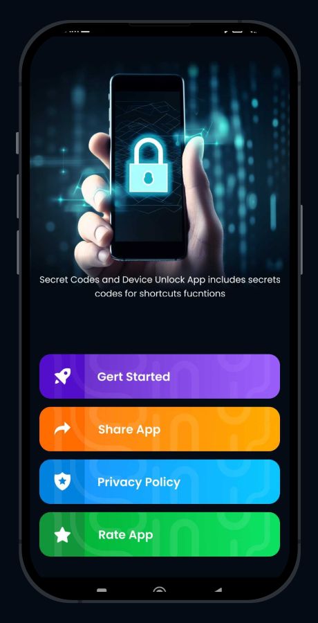 Secret Codes And Unlock Device App Source Code Codester