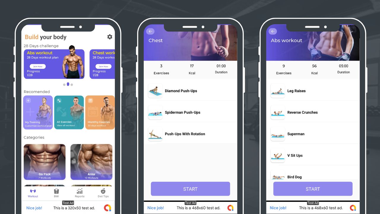 Home Workout Android App Template by MJAppsStudio Codester