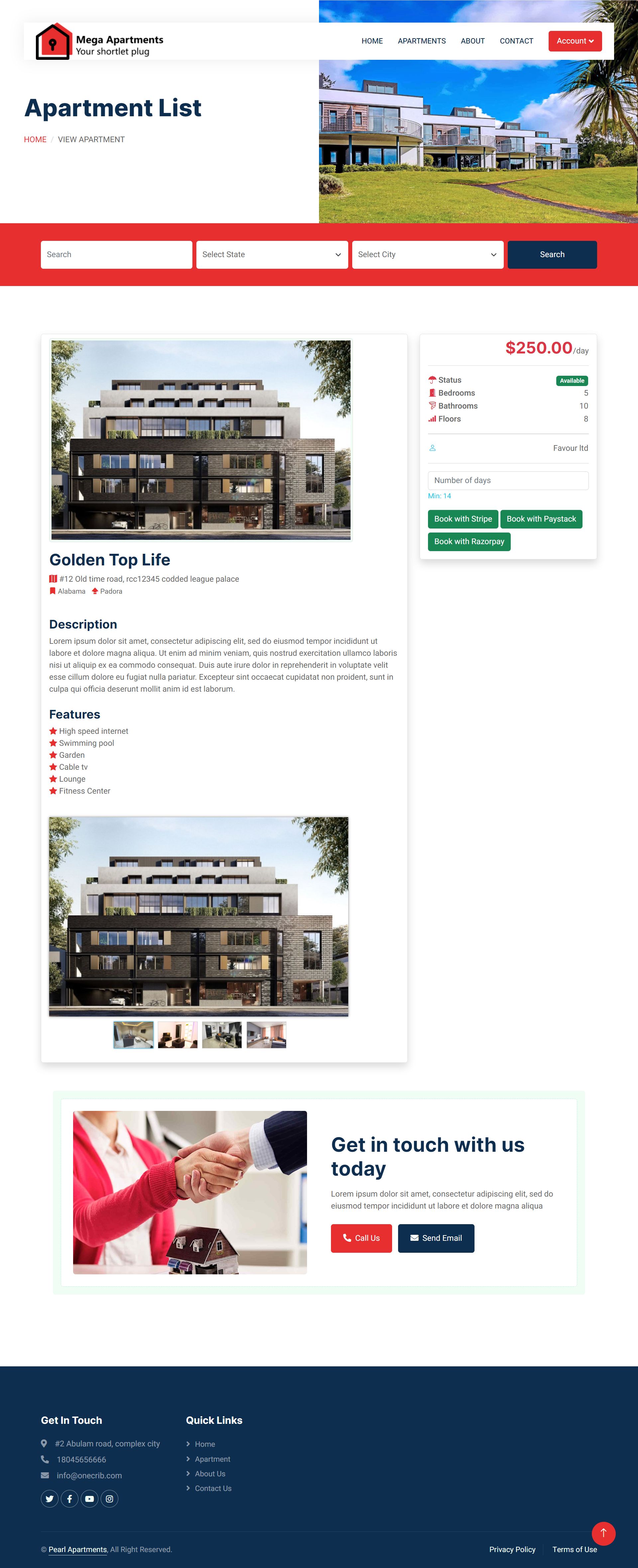 Mega Rental Apartment rental software by Uchechuka Codester