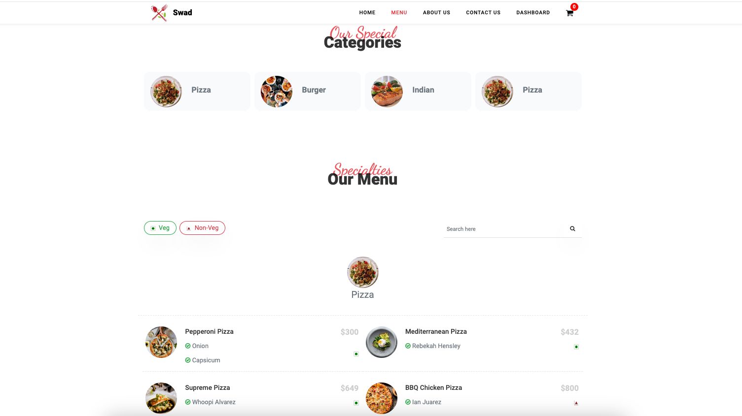Swad Restaurant Order Management System by Miteshmakwana Codester