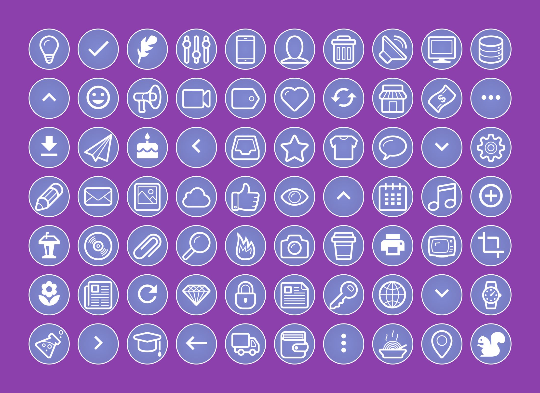 Purple instagram highlight icons poliztools