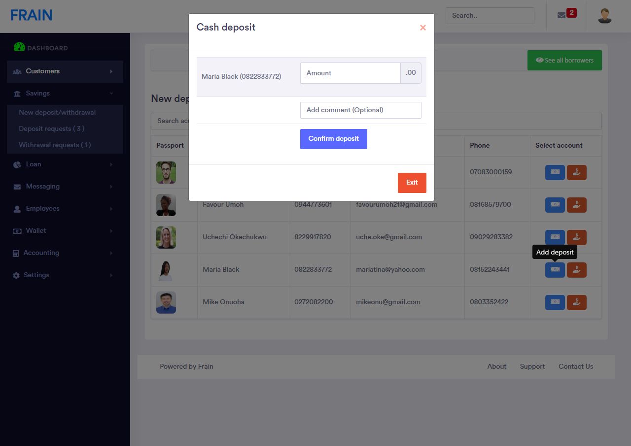 Frain Savings and Loan Management System by Mandc24 Codester