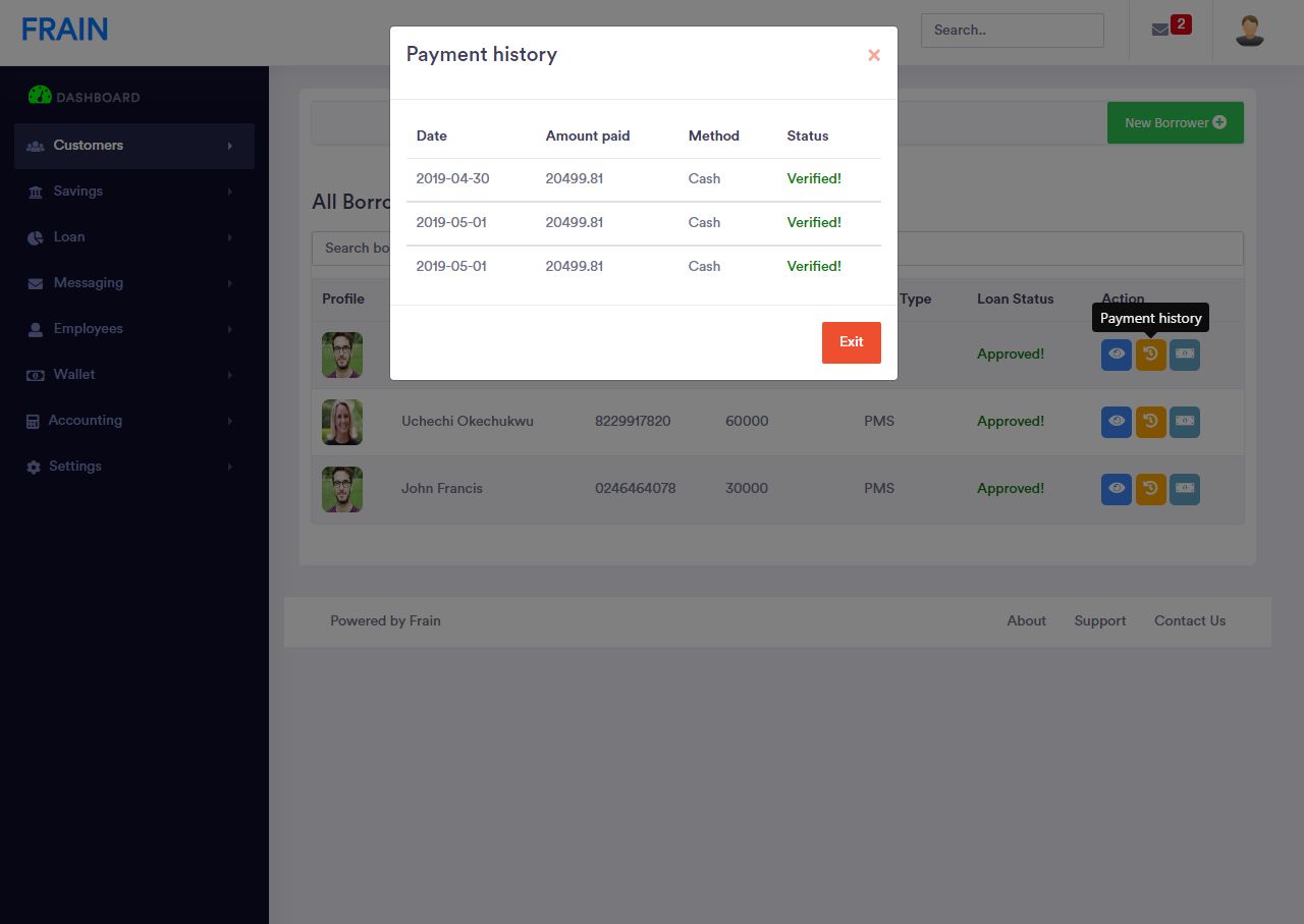 Frain Savings and Loan Management System by Mandc24 Codester