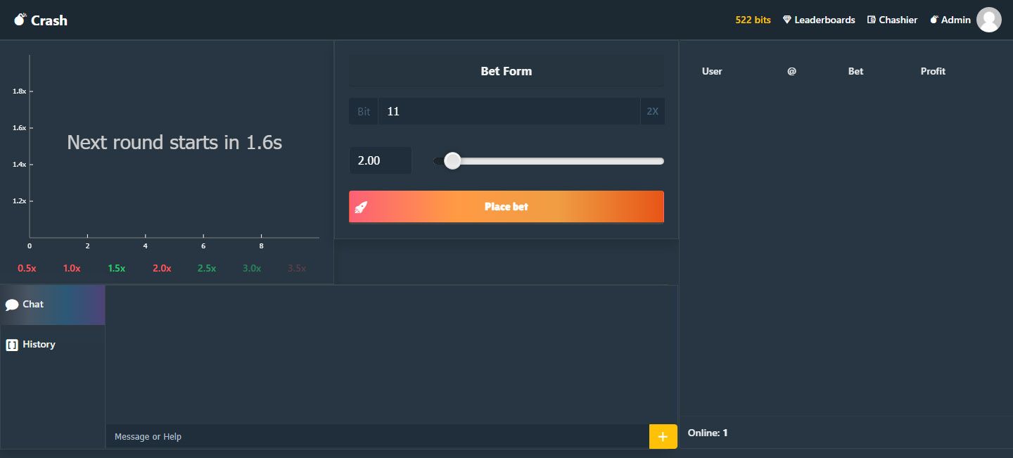 Crash BTC Game NodeJS by PxVision Codester