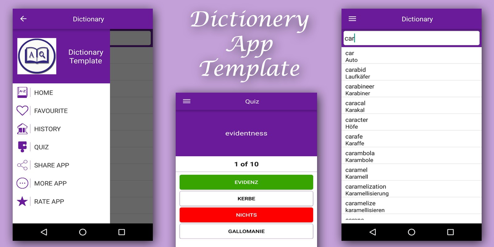 Dictionary Android App Template Codester
