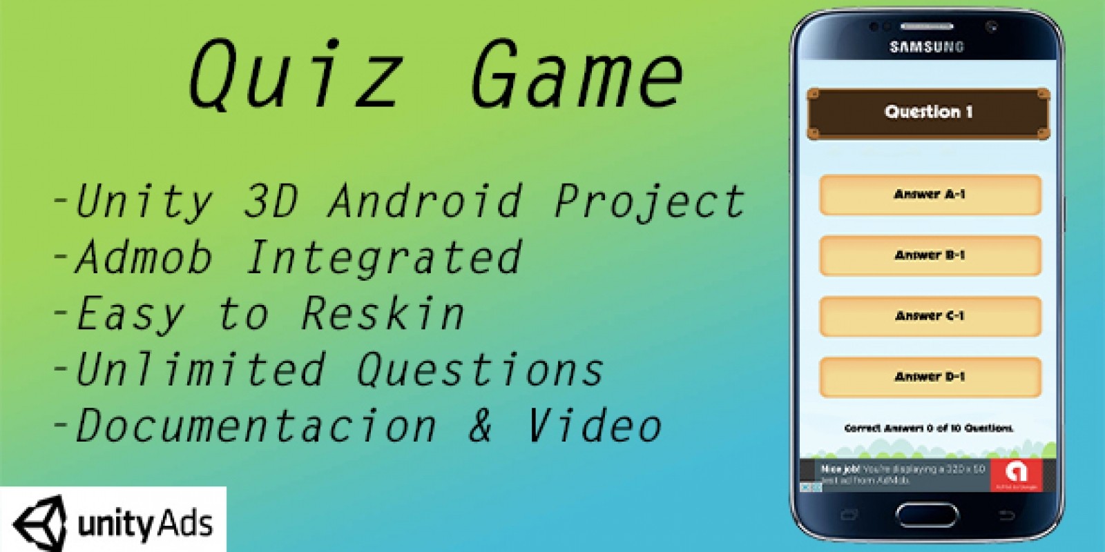 Quiz Game Unity Source Code Codester