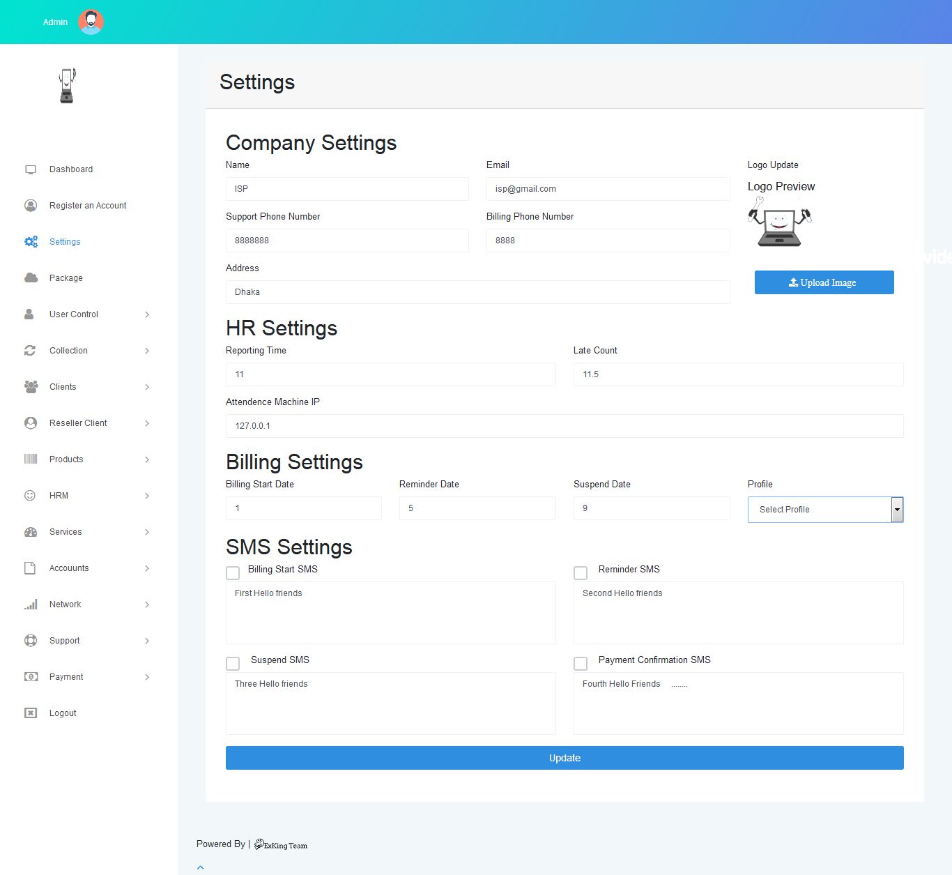 ExBilling Service Provider Billing by ExKing Codester