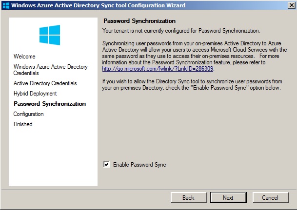 Synchronizing local AD to Office 365 by using DirSync