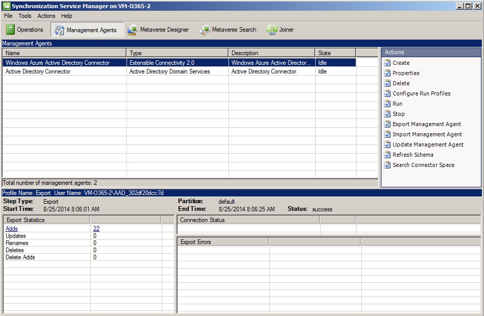 Synchronizing local AD to Office 365 by using DirSync