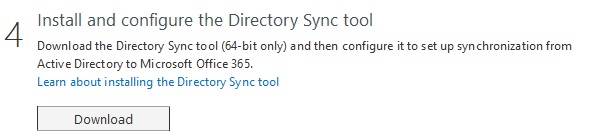 Synchronizing local AD to Office 365 by using DirSync