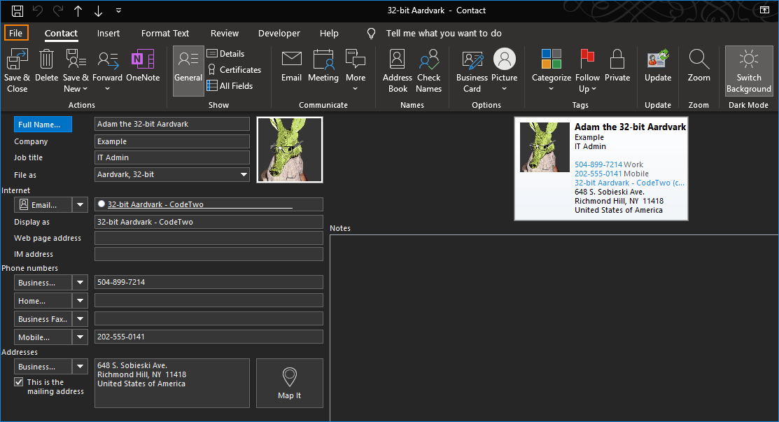 How to export Outlook contacts to CSV, PST or vCard