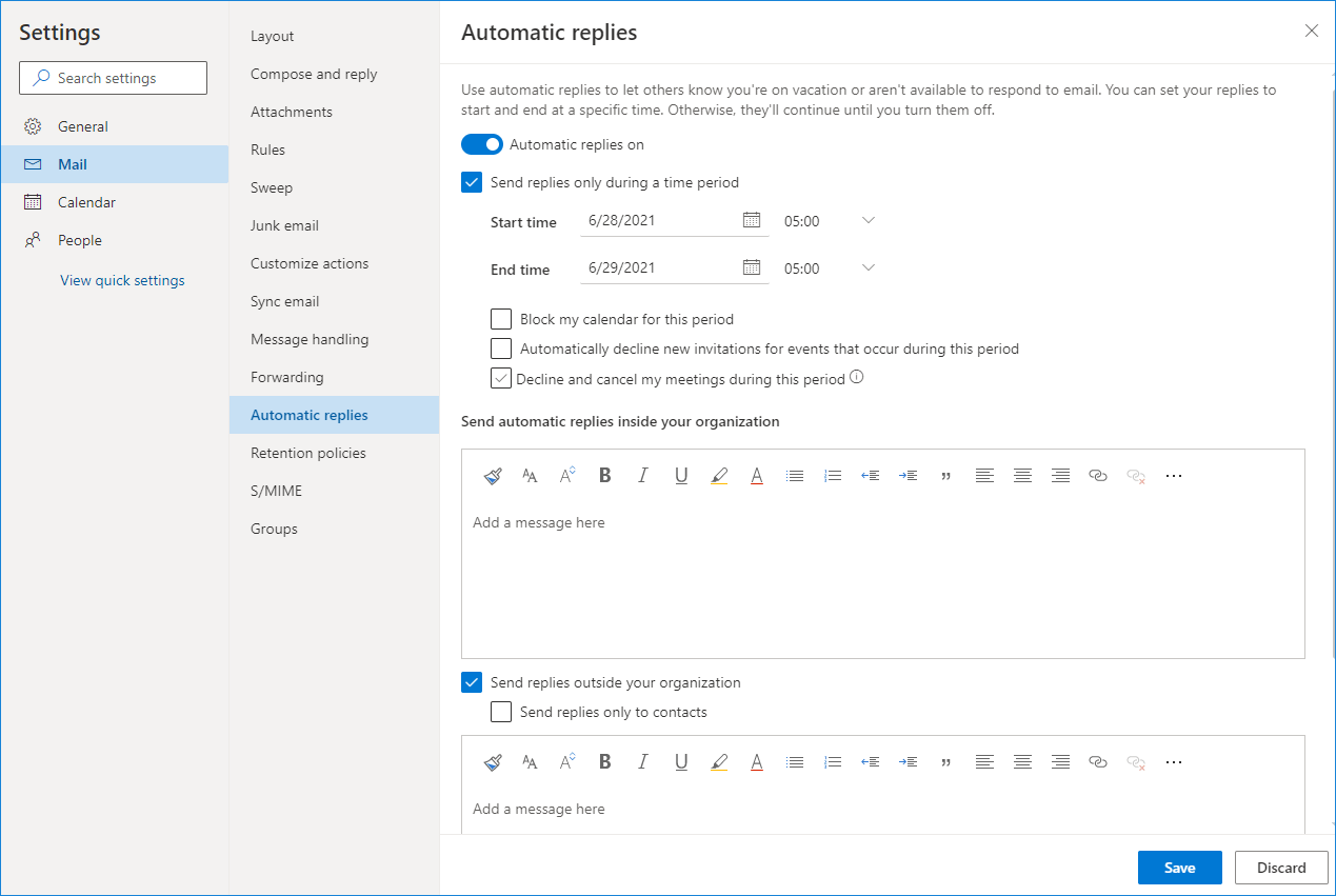 Automatische Antworten in Outlook erstellen Schrittweise Anweisung