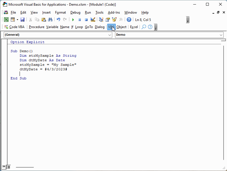 Strings in VBA