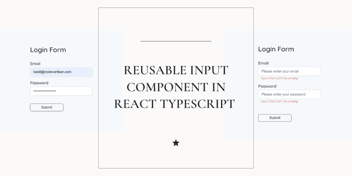 Reusable Input Component in React Typescript [with useInput hook and error]