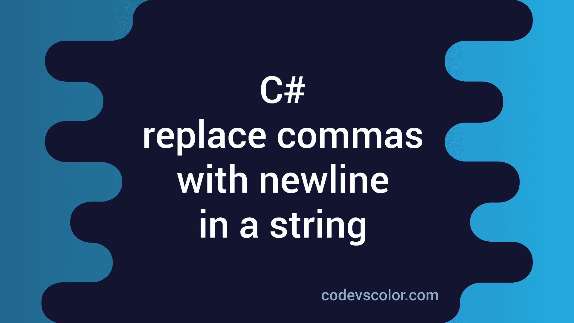 C program to replace all commas with newline in a string CodeVsColor