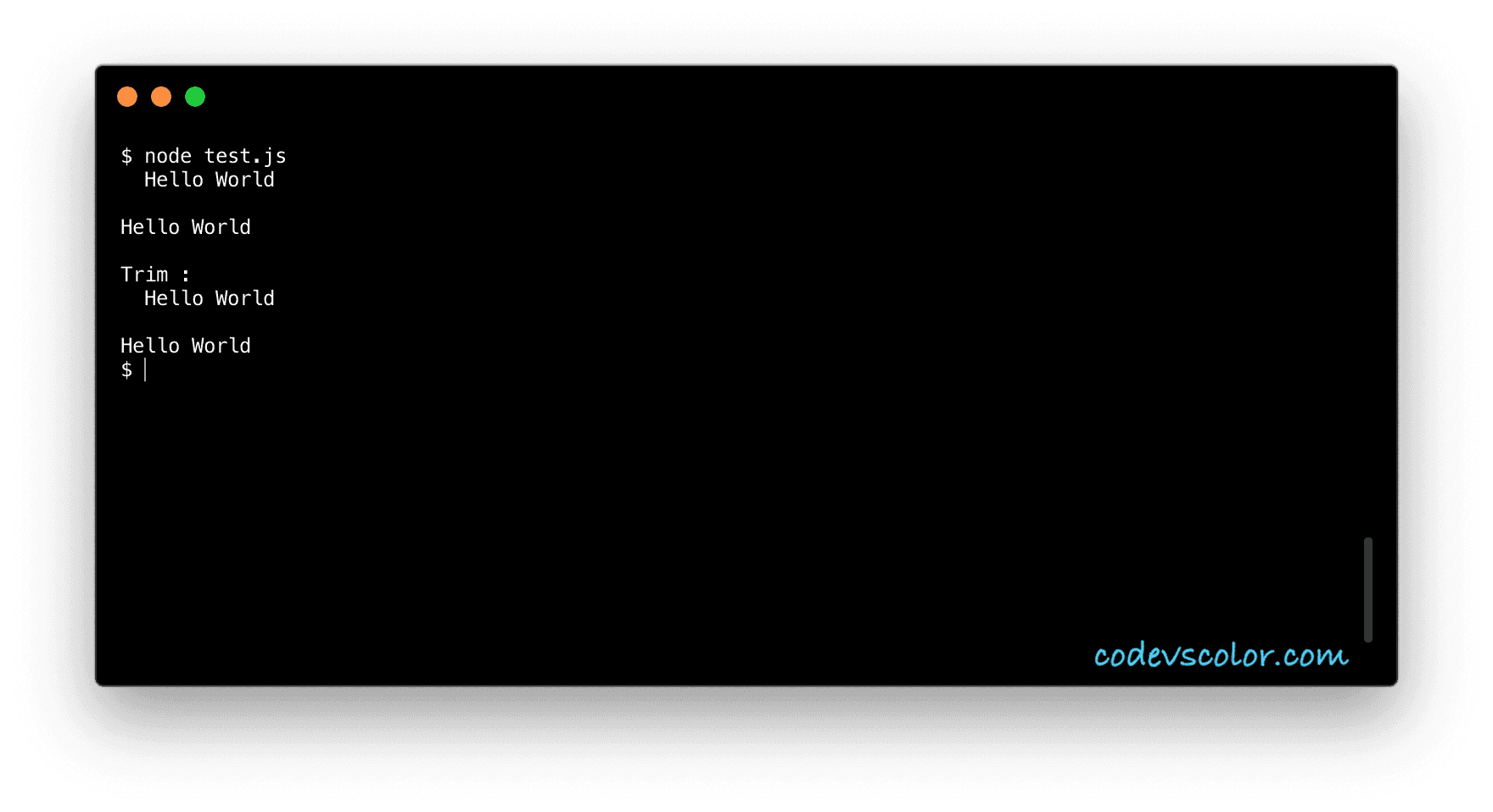 How to trim a string in JavaScript with examples CodeVsColor