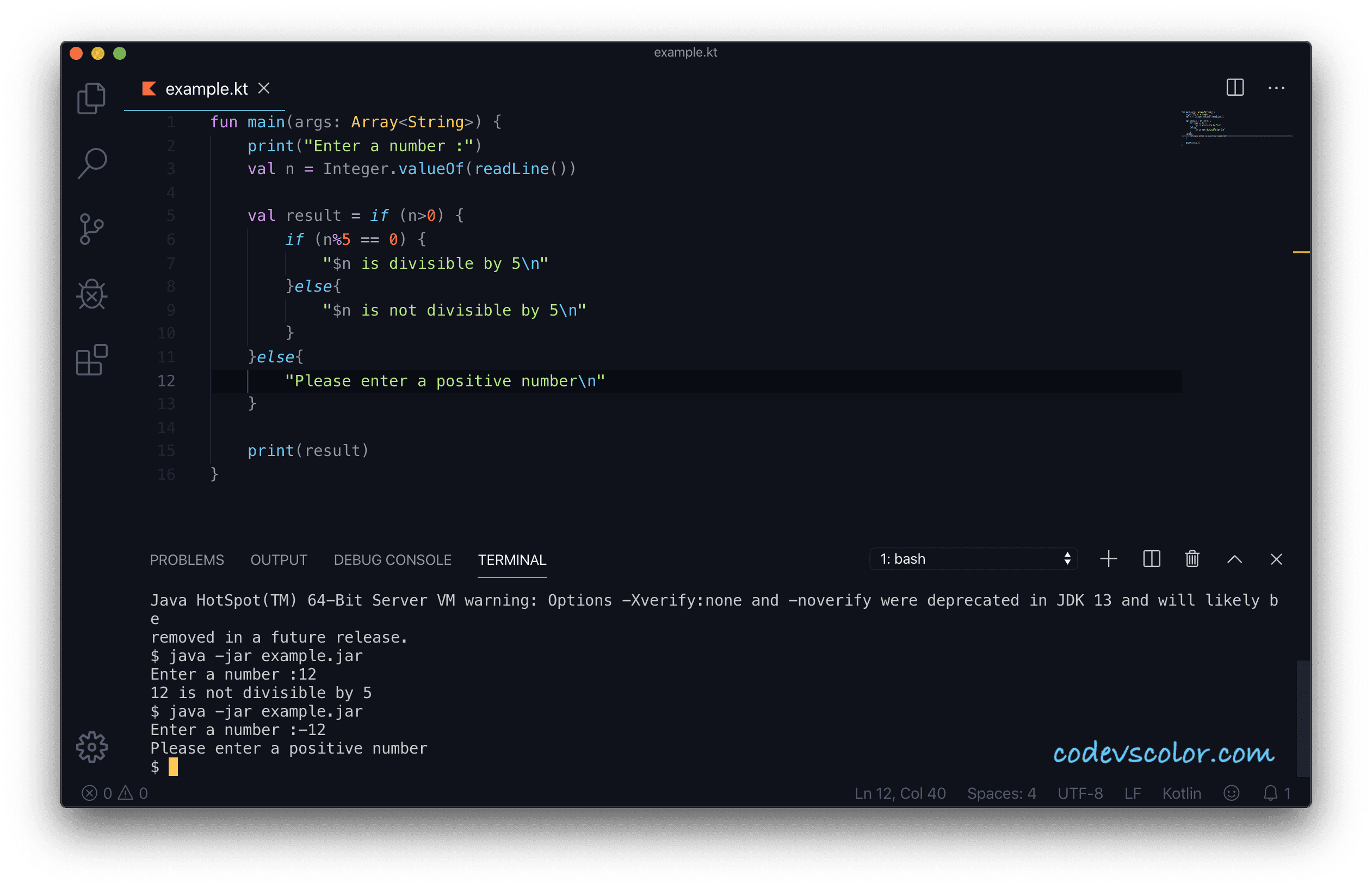 Kotlin ifelse expression explanation with examples CodeVsColor