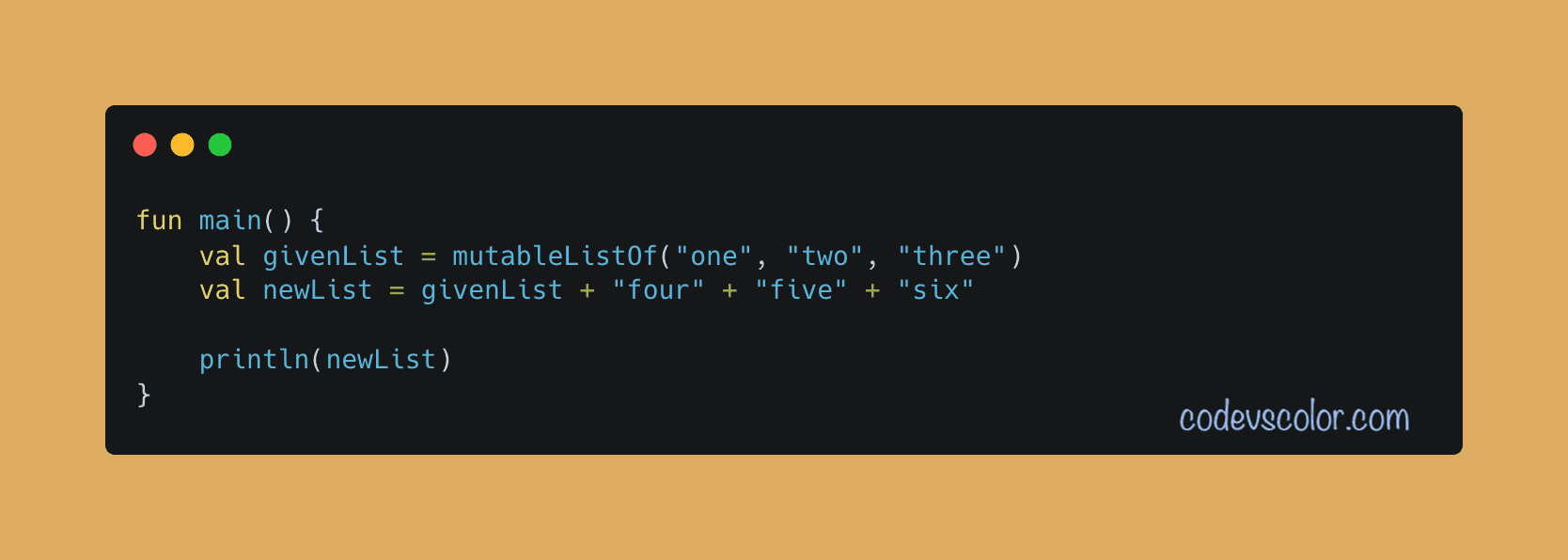 6 ways to add items to a list in Kotlin with examples CodeVsColor