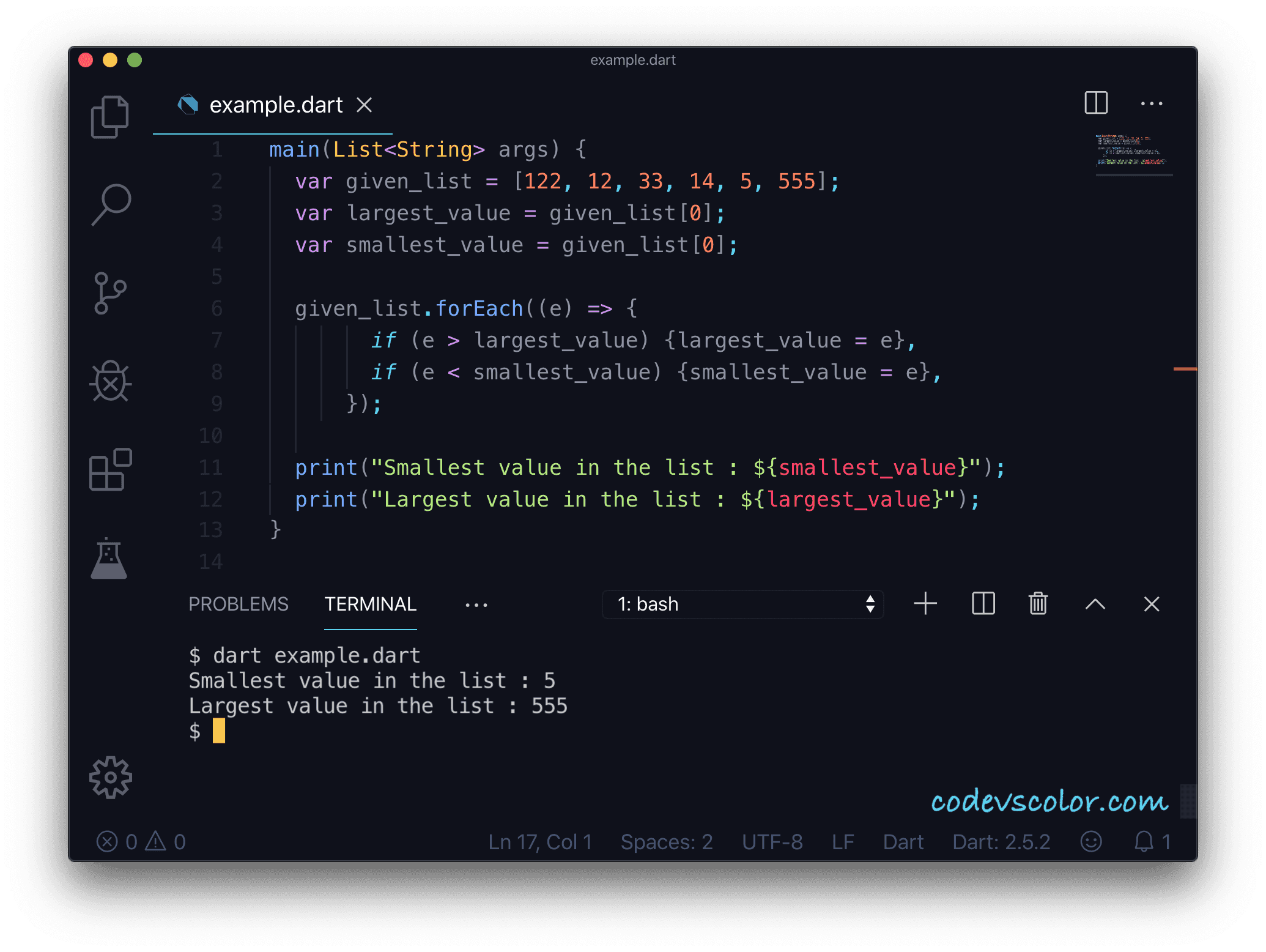 7 different ways to find the largest, smallest number in dart list