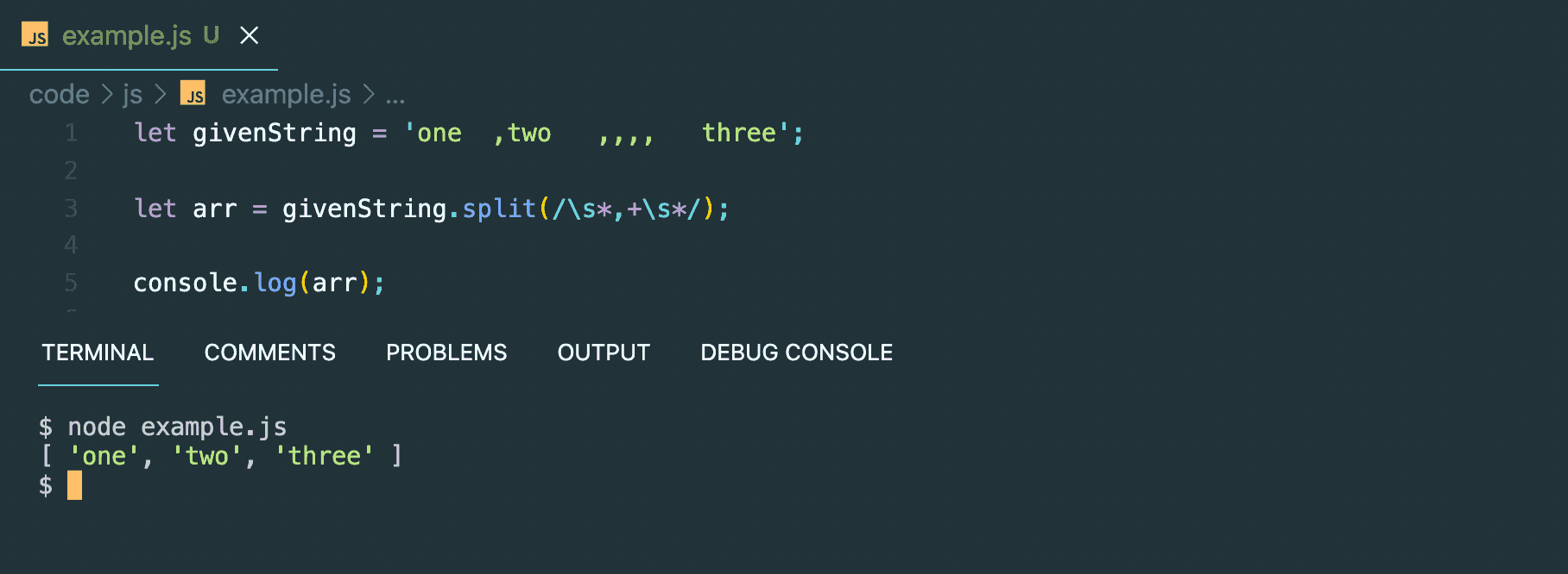 How to convert a commaseparated string to an array in JavaScript