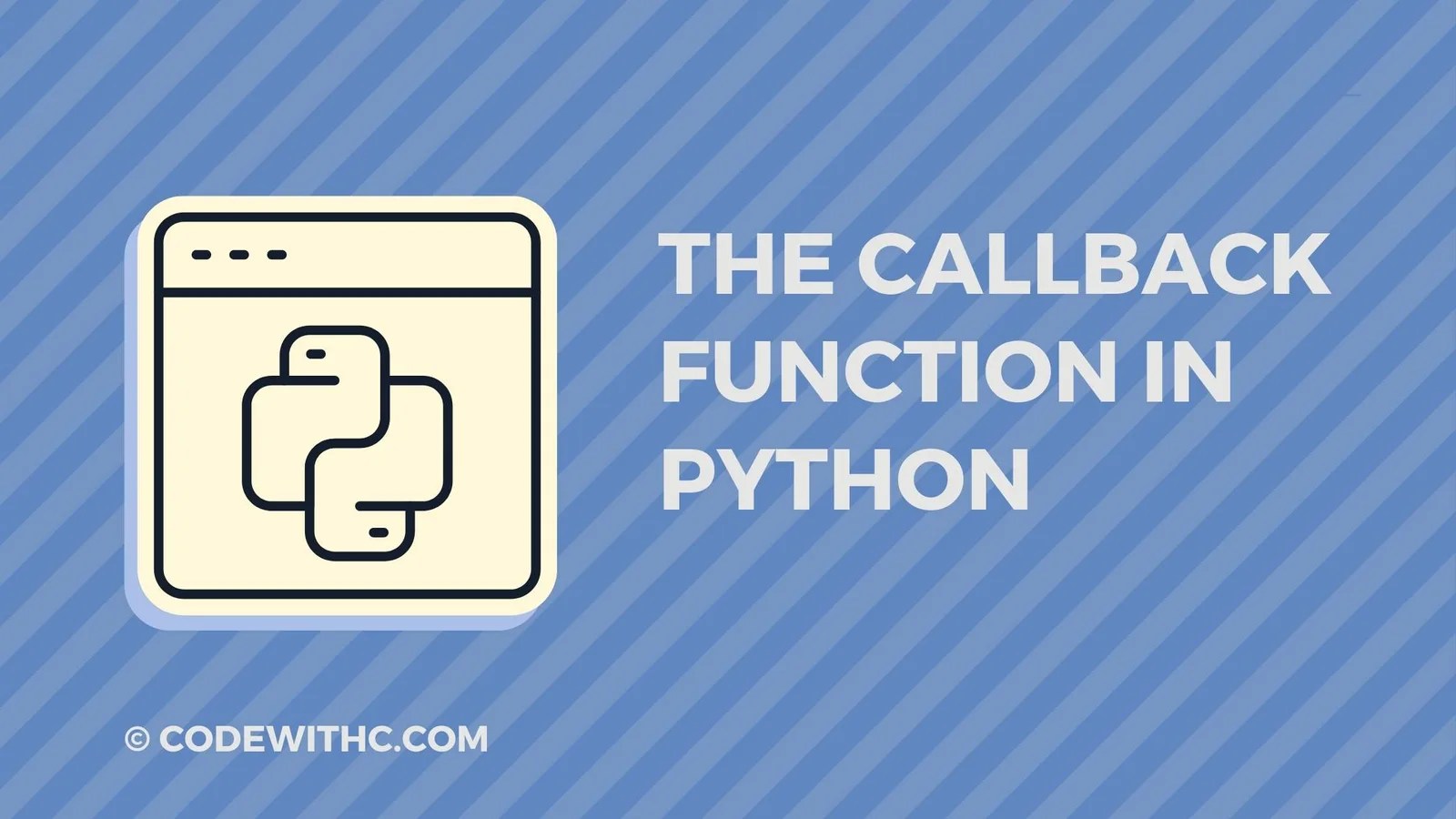 The Callback Function In Python Code With C